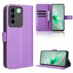 For vivo V27e / S16e Diamond Texture Leather Phone Case(Purple)