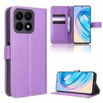 For Honor X8a Diamond Texture Leather Phone Case(Purple)