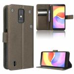 For ZTE Blade A32 Diamond Texture Leather Phone Case(Brown)