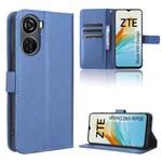 For ZTE Blade V40 Design Diamond Texture Leather Phone Case(Blue)