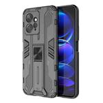 For Xiaomi Redmi Note 12 4G Supersonic PC + TPU Shock-proof Phone Case with Holder(Black)