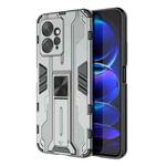 For Xiaomi Redmi Note 12 4G Supersonic PC + TPU Shock-proof Phone Case with Holder(Grey)