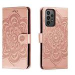 For Samsung Galaxy A24 5G Sun Mandala Embossing Pattern Phone Leather Case(Rose Gold)