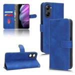 For Realme V30 / V30T Skin Feel Magnetic Flip Leather Phone Case(Blue)