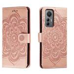 For Xiaomi 12 Lite Sun Mandala Embossing Pattern Phone Leather Case(Rose Gold)