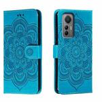 For Xiaomi 12 Lite Sun Mandala Embossing Pattern Phone Leather Case(Blue)