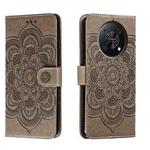 For Huawei Enjoy 50 Pro Sun Mandala Embossing Pattern Phone Leather Case(Grey)