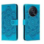 For Huawei Enjoy 50 Pro Sun Mandala Embossing Pattern Phone Leather Case(Blue)