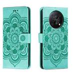 For Huawei Enjoy 50 Pro Sun Mandala Embossing Pattern Phone Leather Case(Green)