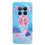 For Huawei Mate 50 Pro Stereo Vision Pattern PC Phone Case(Blue Mermaid)