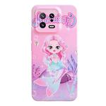 For Xiaomi 13 Stereo Vision Pattern PC Phone Case(Pink Mermaid)