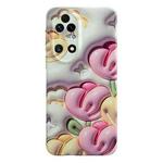 For Huawei P50 Stereo Vision Pattern PC Phone Case(Tulips)