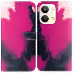 For OPPO Reno9 Pro Watercolor Pattern Flip Leather Phone Case(Berry)