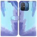 For Xiaomi Redmi 12C / 11A Watercolor Pattern Flip Leather Phone Case(Winter Snow)