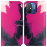 For Xiaomi Redmi 12C / 11A Watercolor Pattern Flip Leather Phone Case(Berry)