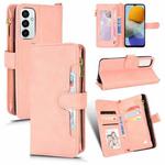 For Samsung Galaxy M13 4G / M23 / F23 5G Litchi Texture Zipper Leather Phone Case(Pink)