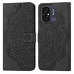 For Xiaomi Redmi 12C Mandala Embossed Flip Leather Phone Case(Black)