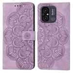 For Xiaomi Redmi 12C Mandala Embossed Flip Leather Phone Case(Purple)