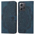 For Xiaomi Redmi Note 12 4G Global Mandala Embossed Flip Leather Phone Case(Blue)