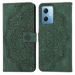 For Xiaomi Redmi Note 12 5G Global/Poco X5 Mandala Embossed Flip Leather Phone Case(Green)