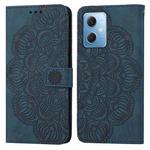 For Xiaomi Redmi Note 12 5G Global/Poco X5 Mandala Embossed Flip Leather Phone Case(Blue)