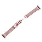 Milan Fold Buckle Metal Watch Band For Apple Watch Ultra 49mm / Series 8&7 45mm / SE 2&6&SE&5&4 44mm / 3&2&1 42mm(Pink)