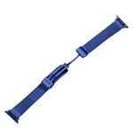 Milan Fold Buckle Metal Watch Band For Apple Watch Ultra 49mm / Series 8&7 45mm / SE 2&6&SE&5&4 44mm / 3&2&1 42mm(Blue)