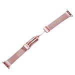Milan Fold Buckle Metal Watch Band For Apple Watch Series 8&7 41mm / SE 2&6&SE&5&4 40mm / 3&2&1 38mm(Pink)