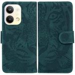 For OPPO Reno9 Pro Tiger Embossing Pattern Flip Leather Phone Case(Green)