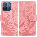 For Xiaomi Redmi 12C / 11A Tiger Embossing Pattern Flip Leather Phone Case(Pink)