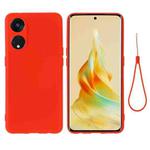 For OPPO Reno8 T 5G / A1 Pro Pure Color Liquid Silicone Shockproof Phone Case(Red)