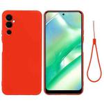 For Tecno Pova Neo 2 Pure Color Liquid Silicone Shockproof Phone Case(Red)
