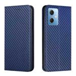 For Xiaomi Redmi Note 12 5G Global/Poco X5 Carbon Fiber Texture Magnetic Flip Leather Phone Case(Blue)