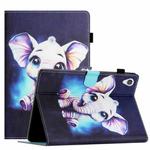 For Lenovo Tab M10 HD Gen 2 Coloured Drawing Stitching Smart Leather Tablet Case(Elephant)