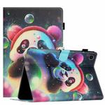 For Lenovo M10 Plus X606F Coloured Drawing Stitching Smart Leather Tablet Case(Panda)
