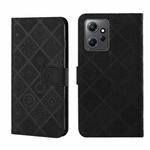 For Xiaomi Redmi Note 12 4G Global Ethnic Style Embossed Pattern Leather Phone Case(Black)