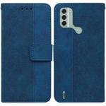 For Nokia C31 Geometric Embossed Leather Phone Case(Blue)