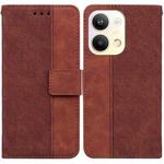 For OPPO Reno9 Pro Geometric Embossed Leather Phone Case(Brown)