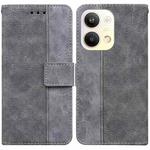 For OPPO Reno9 Pro Geometric Embossed Leather Phone Case(Grey)