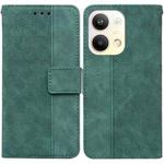 For OPPO Reno9 Pro Geometric Embossed Leather Phone Case(Green)