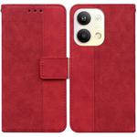 For OPPO Reno9 Pro Geometric Embossed Leather Phone Case(Red)
