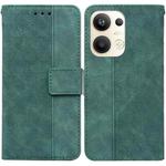 For OPPO Reno9 Pro+ Geometric Embossed Leather Phone Case(Green)