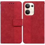 For OPPO Reno9 Pro+ Geometric Embossed Leather Phone Case(Red)