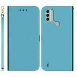 For Nokia C31 Imitated Mirror Surface Leather Phone Case(Blue)