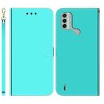 For Nokia C31 Imitated Mirror Surface Leather Phone Case(Mint Green)