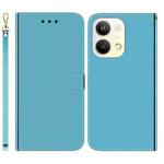 For OPPO Reno9 Pro Imitated Mirror Surface Leather Phone Case(Blue)