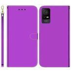 For TCL 408 Imitated Mirror Surface Leather Phone Case(Purple)