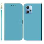 For Xiaomi Redmi Note 12 4G Global Imitated Mirror Surface Leather Phone Case(Blue)