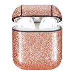 For Airpods 1 / 2 Glitter Series TPU Earphone Protective Case with Hook(Orange)