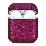 For Airpods 1 / 2 Glitter Series TPU Earphone Protective Case with Hook(Purple)